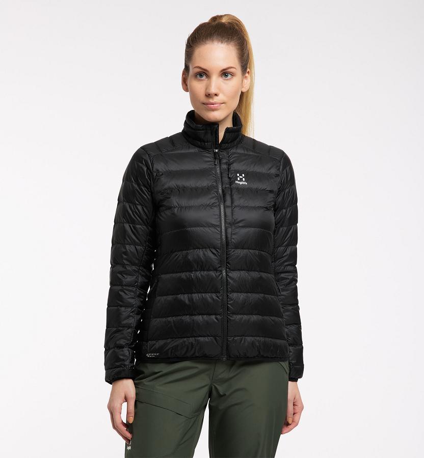 Haglöfs Womens Roc Down Jacket Black New Zealand 83625AWPB